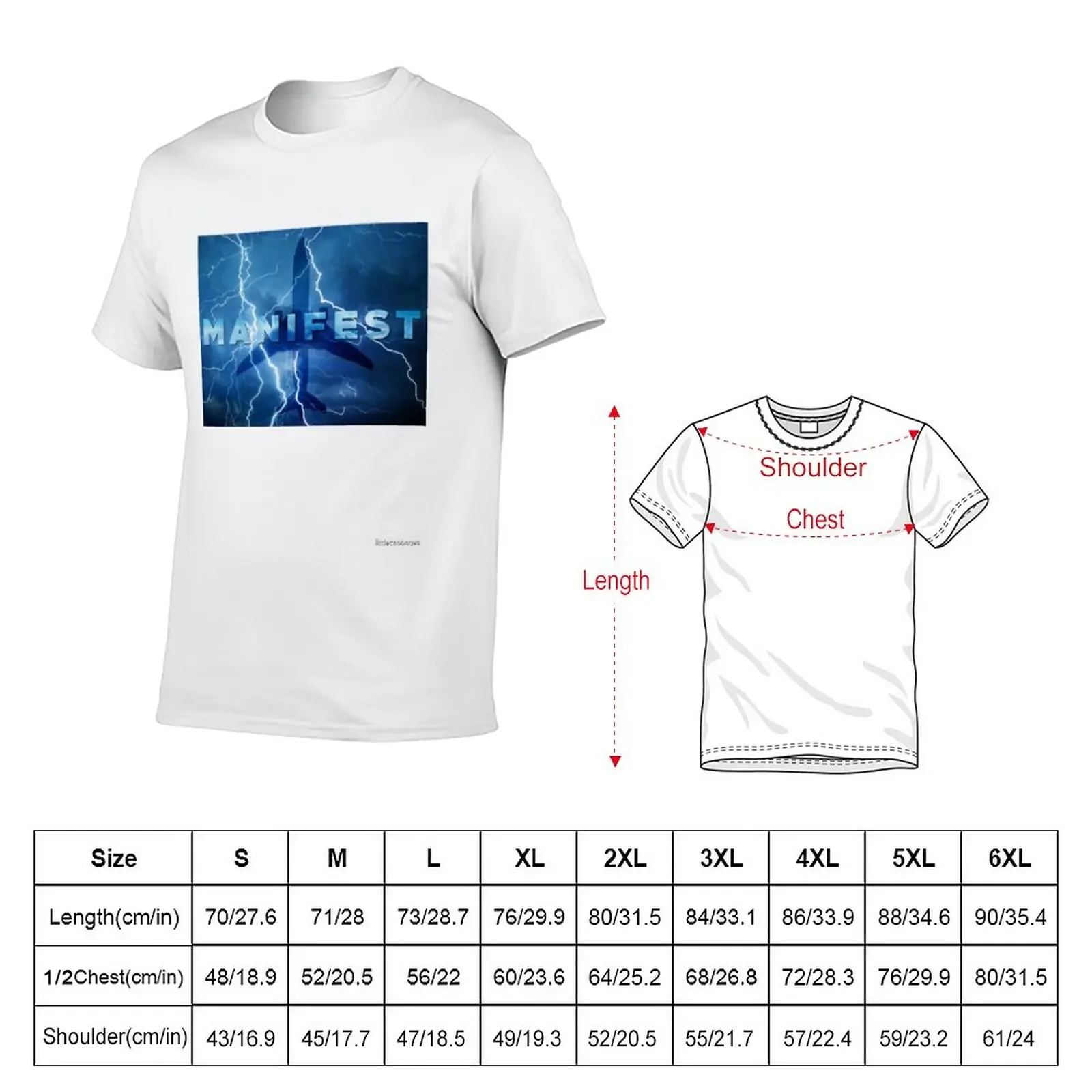 New Manifest Lightning with plane T-Shirt Blouse korean fashion Aesthetic clothing Men's t-shirts