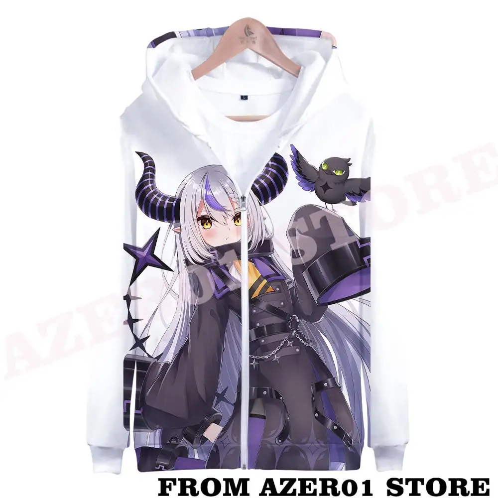 HOLOLIVE VTuber La Darknesss Laplus Darknesss Merch Zipper Hoodies Autumn Winter Men/Women Streetwear Zip Hooded Sweatshirt