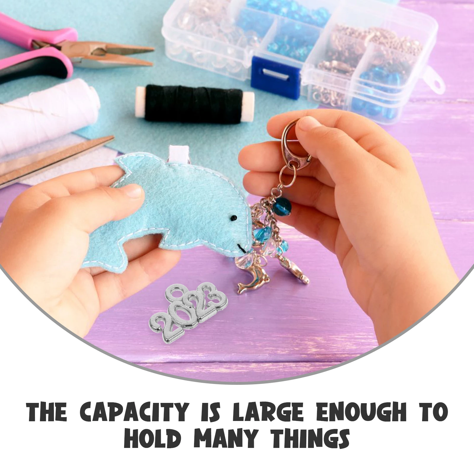 

100pcs 2023 Pendants Christmas Charms Key Chain Gifts Necklace Making Supplies Durable Alloy Jewelry Accessories Bracelet