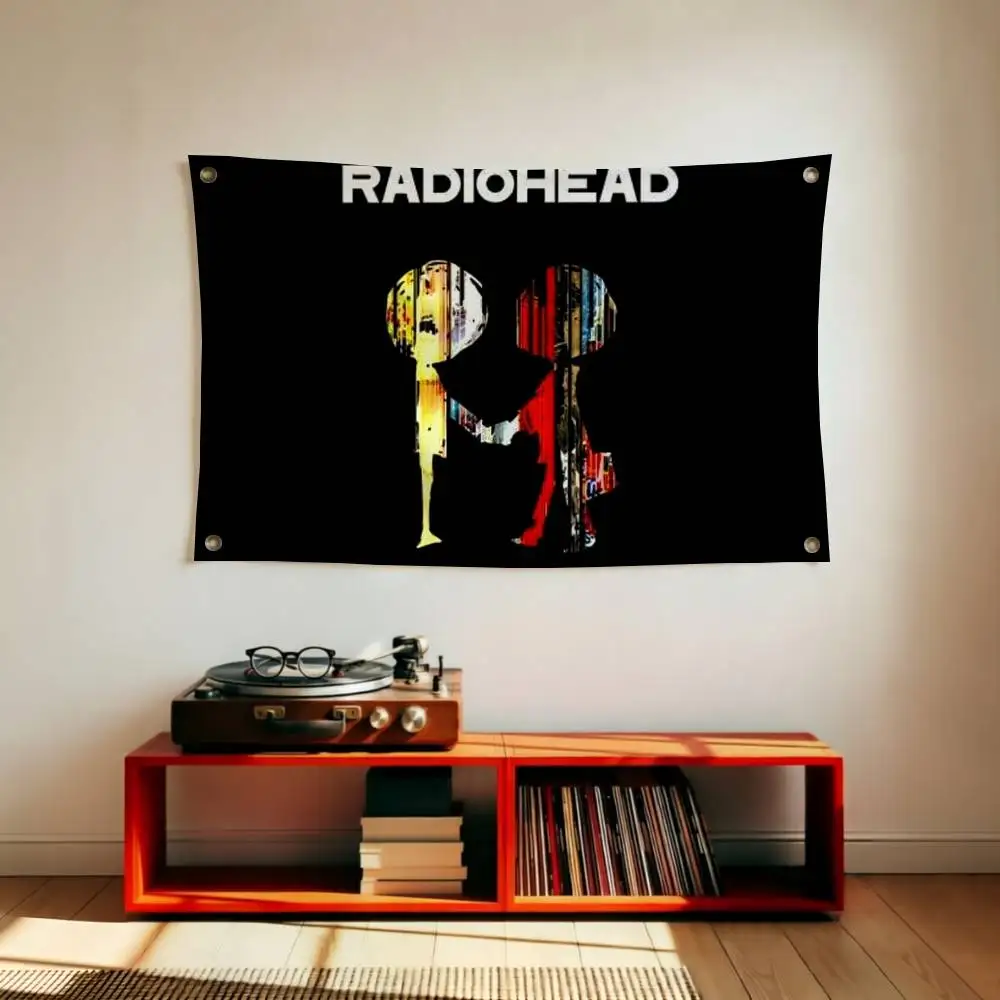 Rock Band R-Radiohead Logo Flag Suitable For Party Club Outdoor Interior Wall Decoration Banner Fans Gift