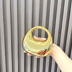 Mini bag Golden Evening bag Purses and handbag luxury Designer shoulder bag funny Moon shape Party Wedding Acrylic Clutch purse
