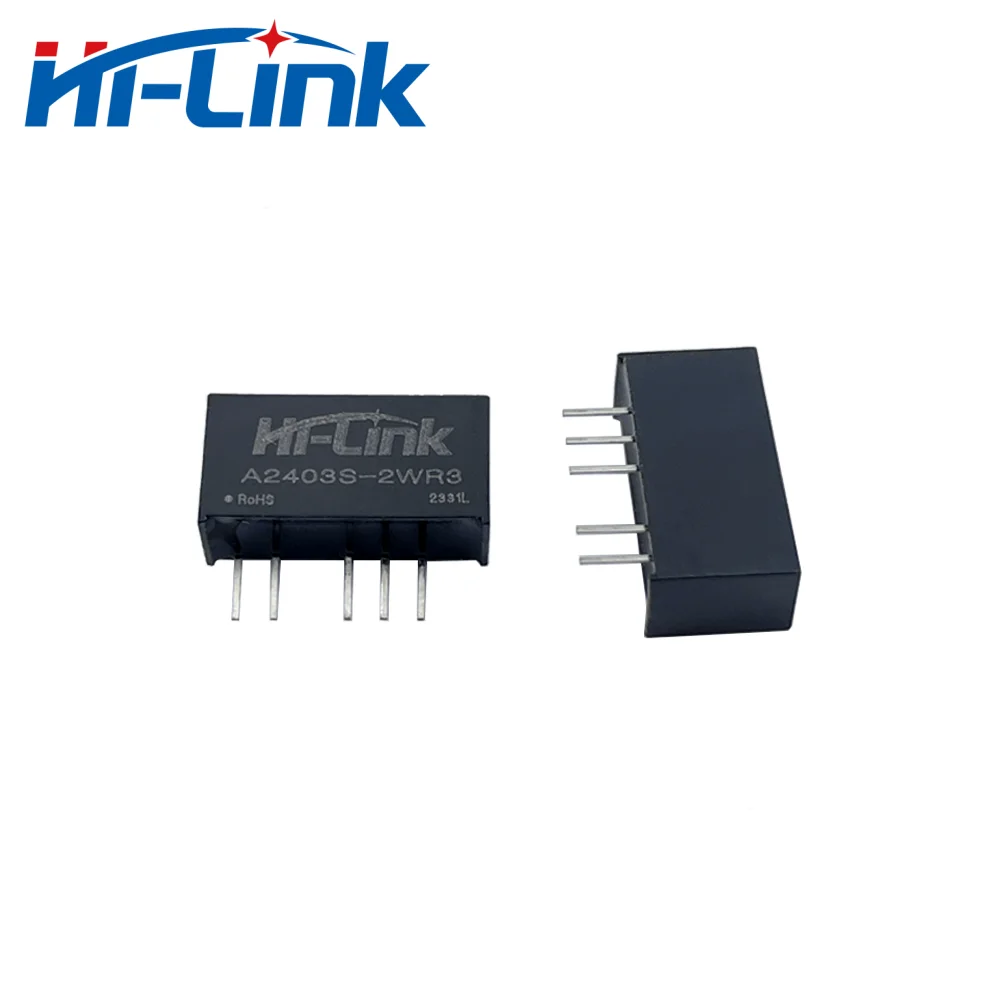 Hilink 2pcs/Lot ±3.3V ±303mA 2W DC DC dual output Isolated Power Supply Module A2403S-2WR3 Original Isolated voltage regulation