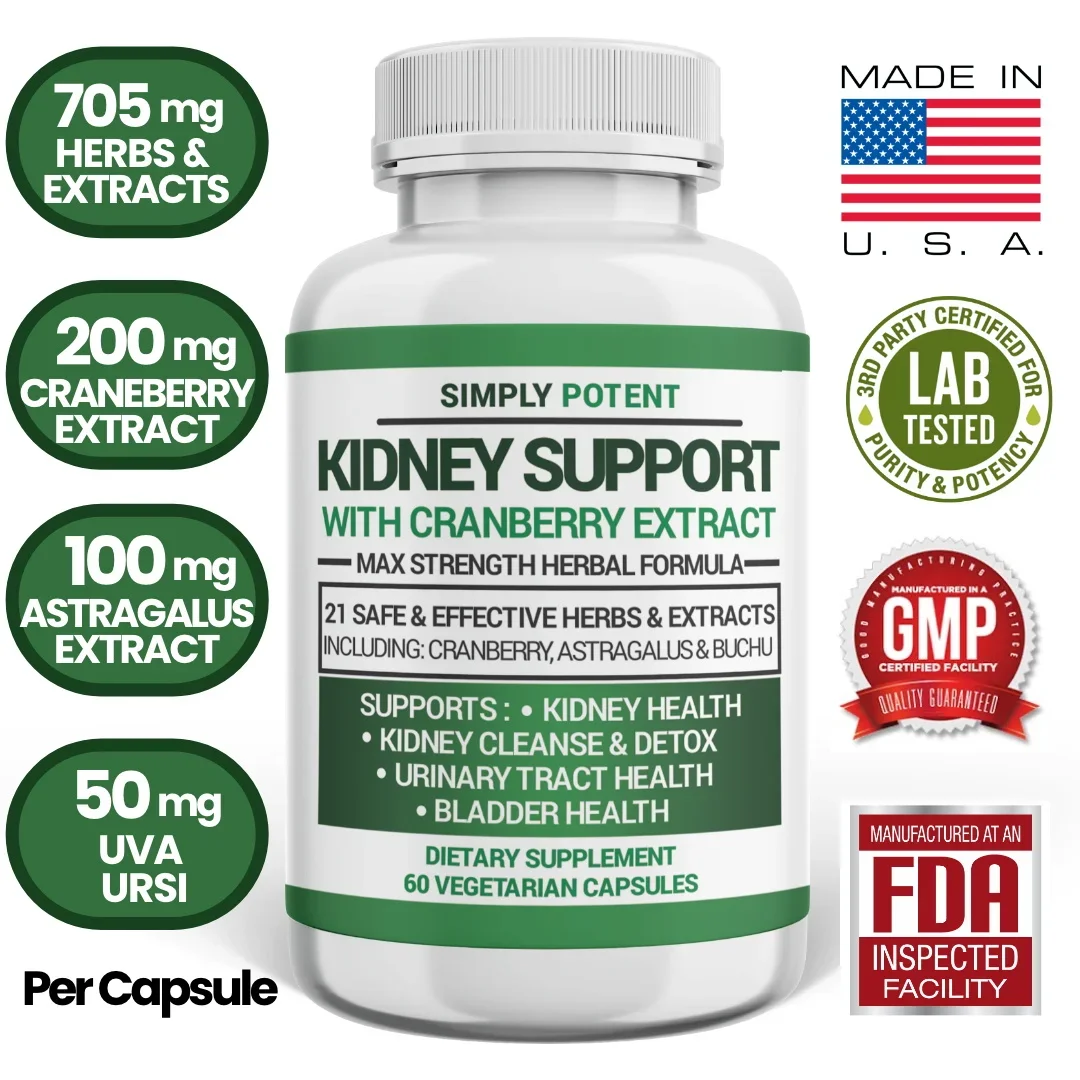 

Best Kidney, Urinary Tract and Bladder Support Supplement - Helps with Cleansing, Reducing Urinary Tract Issues, Immune Health