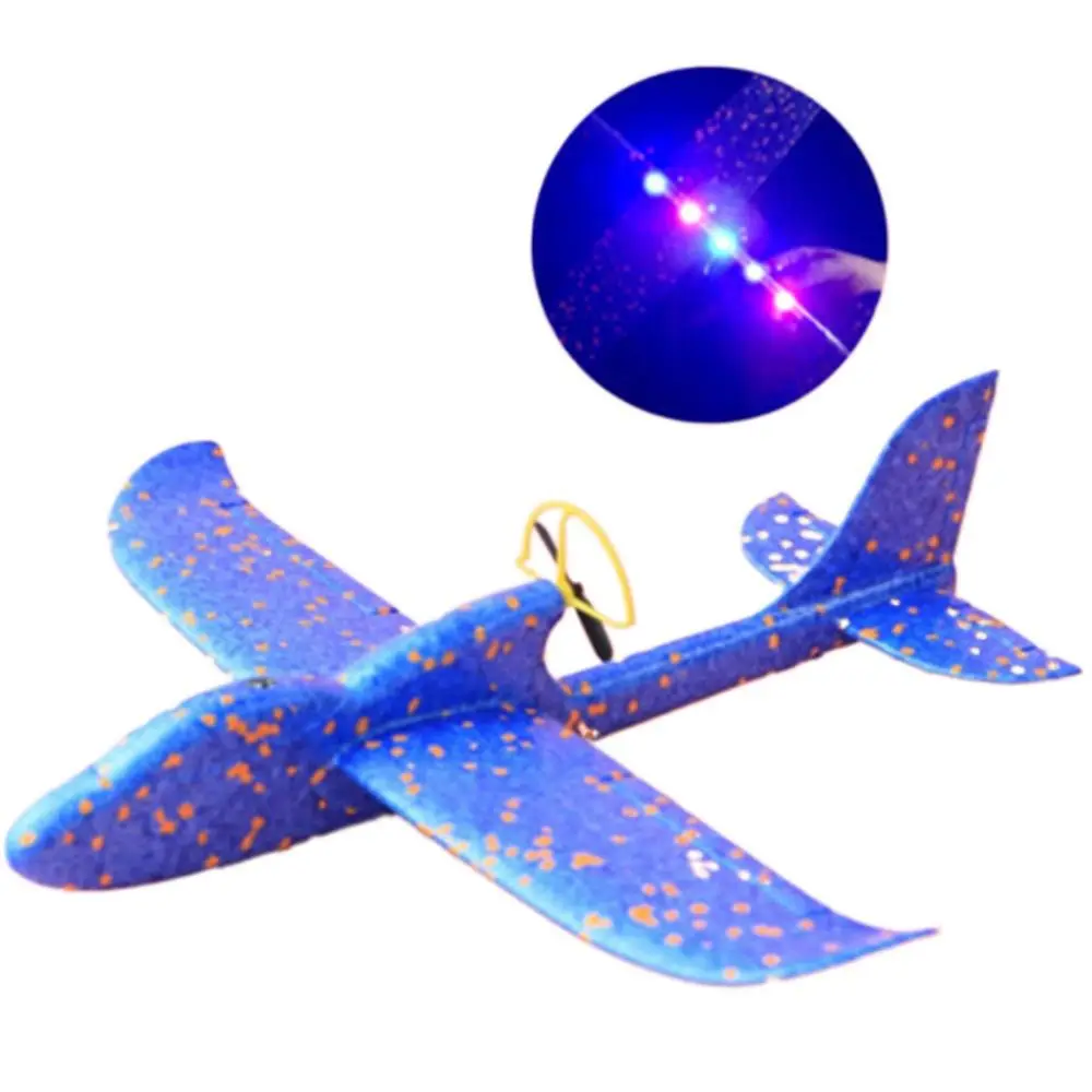 EVA USB Charging Foam Electric Aircraft Hand Throw Flight Glider Aircraft Airplane DIY Model Throwing Roundabout Airplane Toy