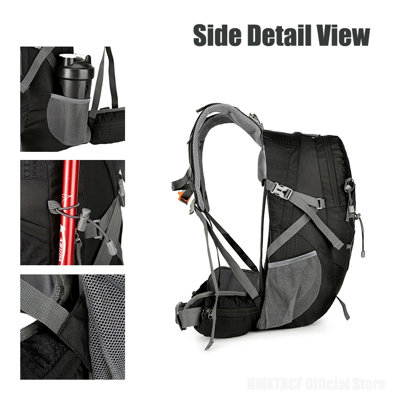 المشي لمسافات طويلة تخزين على ظهره قوي 40 لتر حقيبة السفر التكتيكية على ظهره الرحلات على ظهره تسلق الجبال المشي لمسافات طويلة التخييم على ظهره #4
