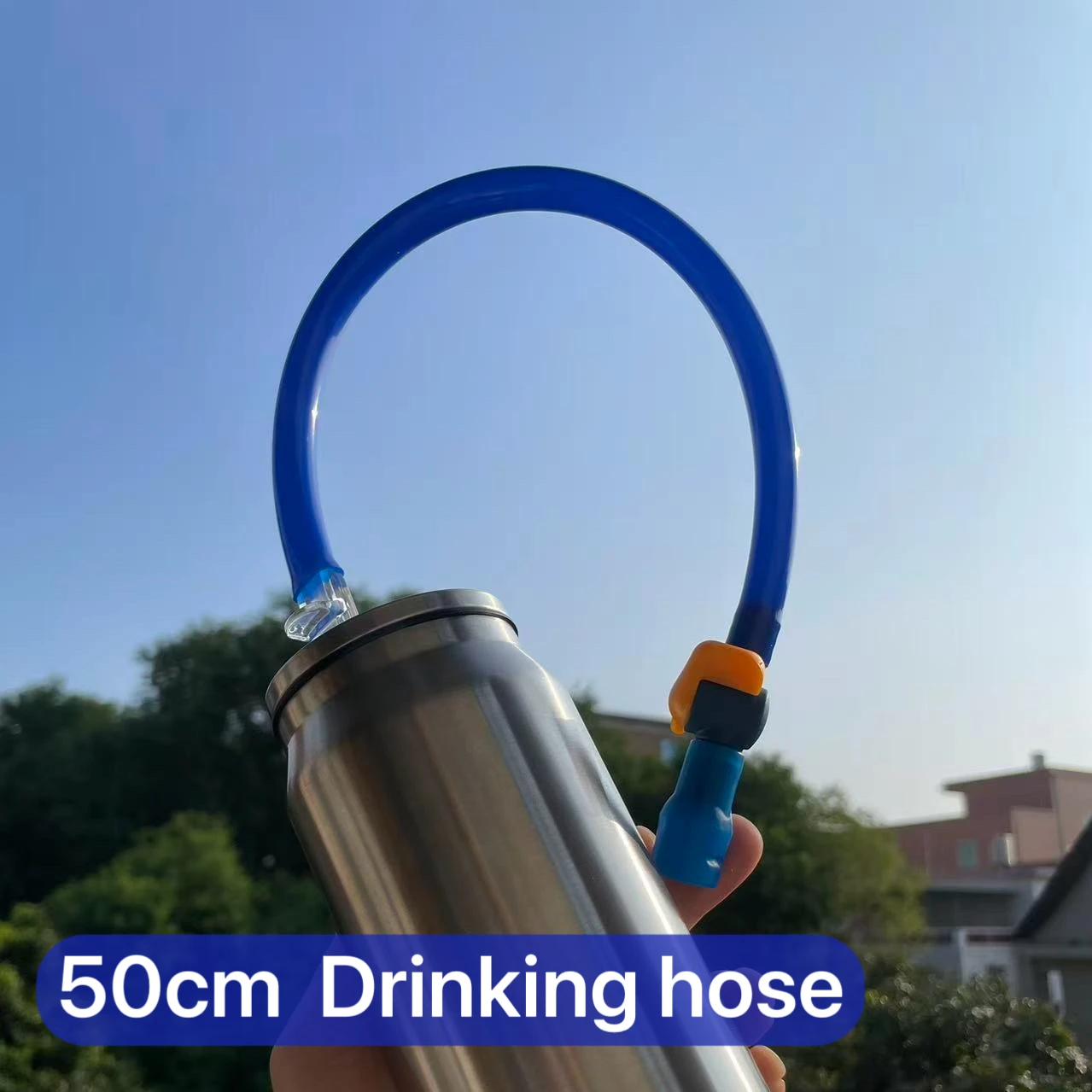 Termos 500ML dengan Selang Panjang untuk Hidrasi Balap, Minum Air, Baja Tahan Karat 304, Menjaga Dingin, Bersepeda, Mendaki, Berkemah, Tumbler