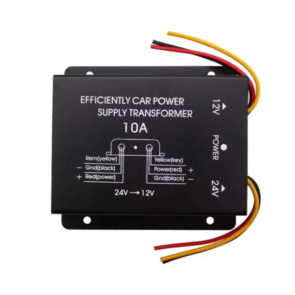 24V To 12V DC Converter Step Down Inverter For Automotive Power Supply With Multiple Protection And Aluminum Housing