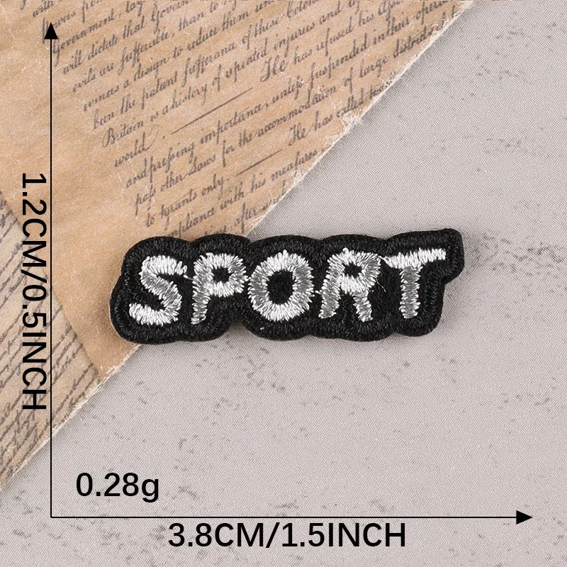 Sport Alphabet Embroidered Patch Clothing Accessory for Bags Boxes Anime Iron on Patches Punk Clothes Appliques Sewing