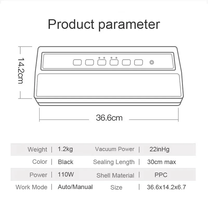 Automatic Vaccume Sealer Food Saver Dry Moist Packaging Machine for Food Sous Vide Vacuum Air Sealing System with Starter Kits