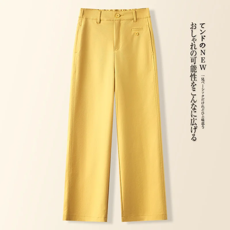 صغيرتي المرأة البدلة السراويل الخريف رقيقة نمط ثنيات السراويل النسخة الضيقة السراويل #1