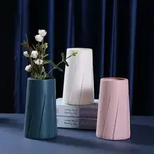 Modern Origami Plastic Vase for Artificial Flowers, Faux Flowers, Fake Flowers – Morandi Living Room Decoration, Home Ornament