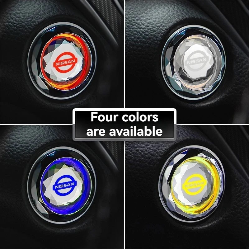 1pcs car engine start/stop button cover sticker suitable For Nissan X-trail Qashqai Rogue  Altima Versa sentra narava patrol Car