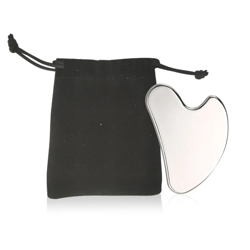 

1PC Facial Massage Scraper 304 Stainless Steel Beauty Guasha Scraping Board Face Lift Full-Body Heart Gua Sha Scraper