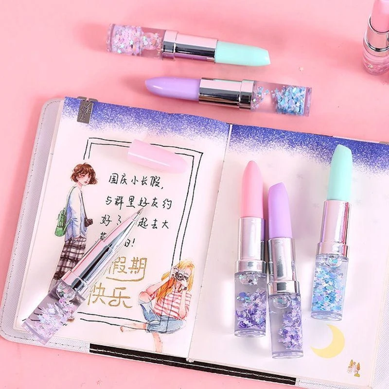 Lipstick Gel Pen for Creative Oil Colorful Stationary 0.5m