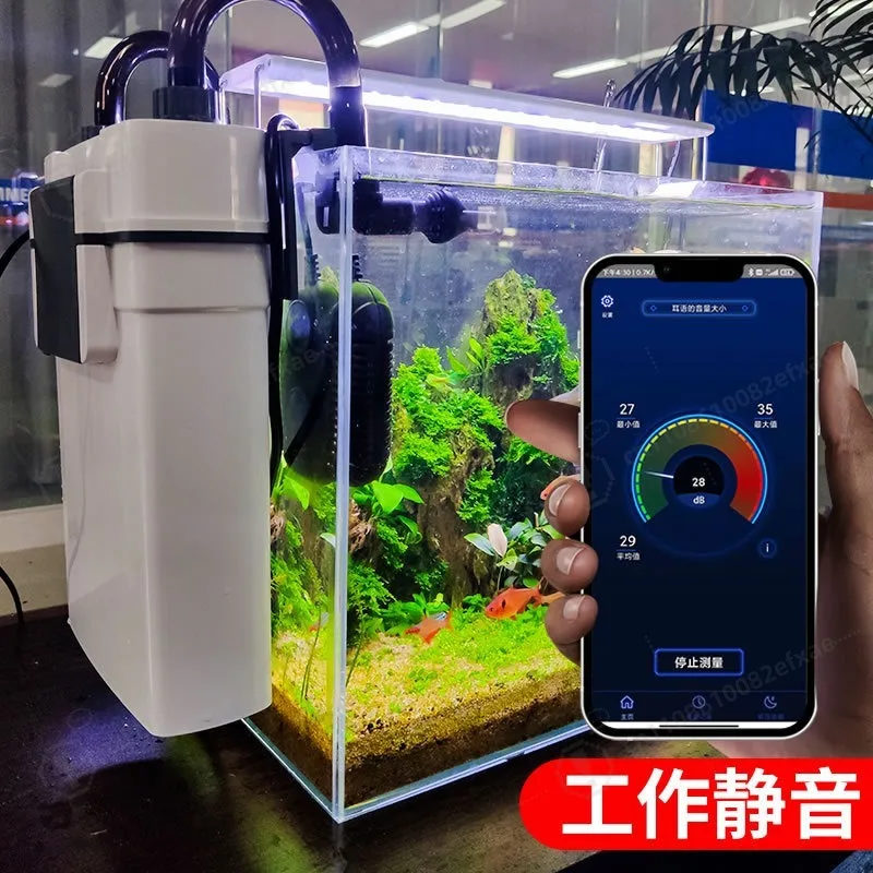 Fish tank filter Wall-mounted filter bucket External small silent external water purification filter cycle