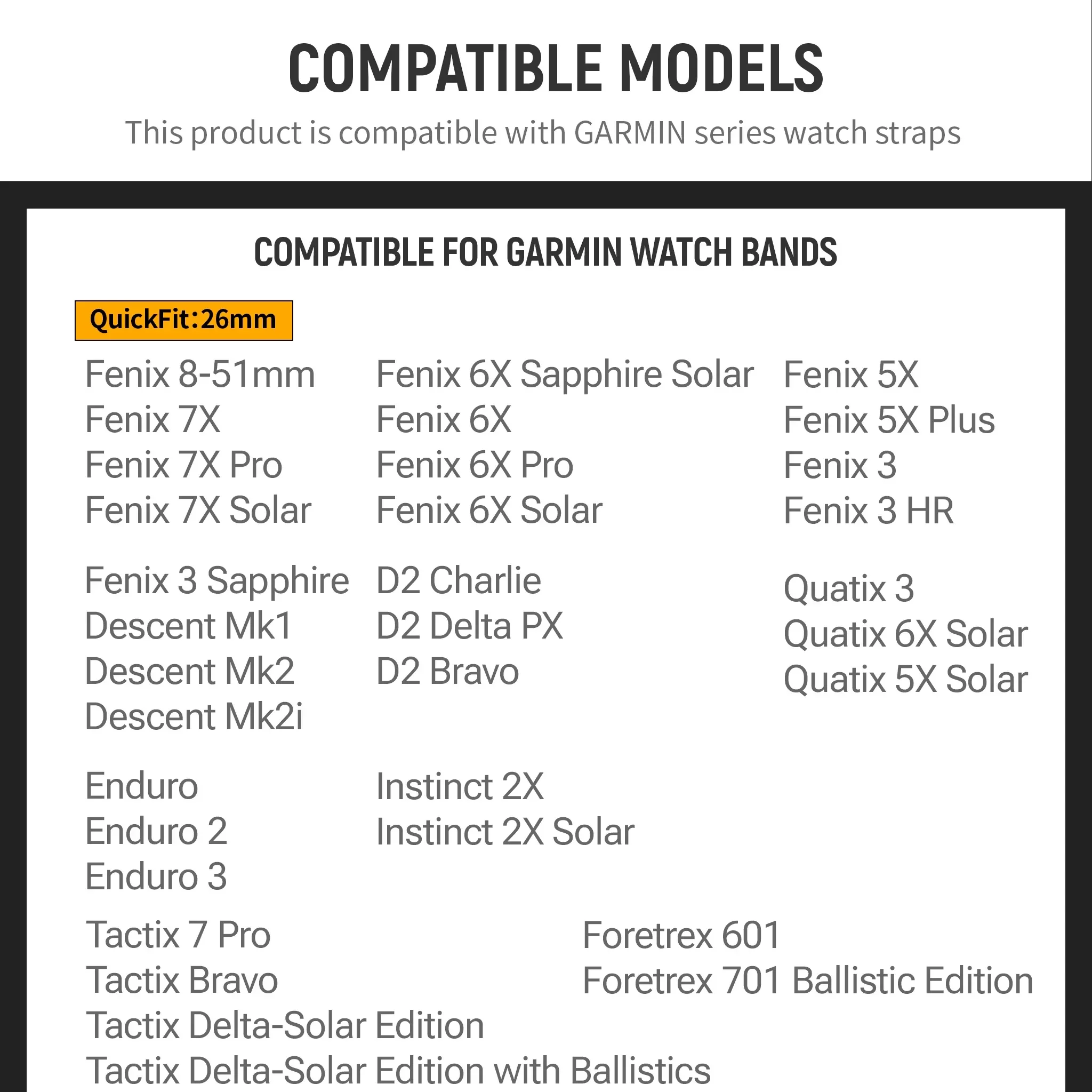 20 22 26mm Quick-Fit-Armband für Garmin Quatix 8 Fenix 8 Tactix8 43/47/51mm Fenix E/7/7X/7S Nylon-Armband Correa Instinct 3 Band – Detail 1