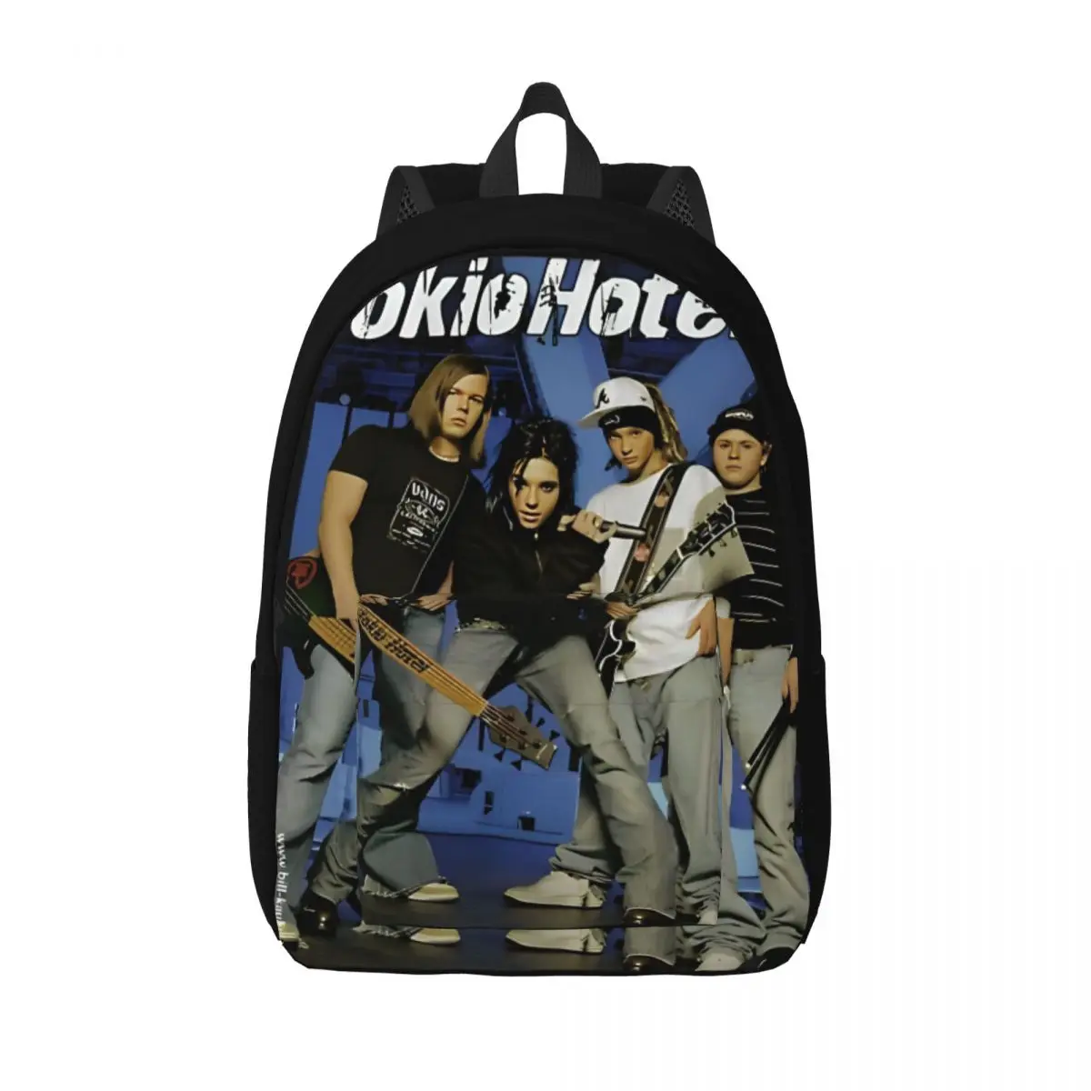 

Классический рюкзак музыкальной группы Tokio Hotel с карманом, студенческий деловой поп-музыкальный рюкзак для мужчин и женщин, сумка через плечо для колледжа