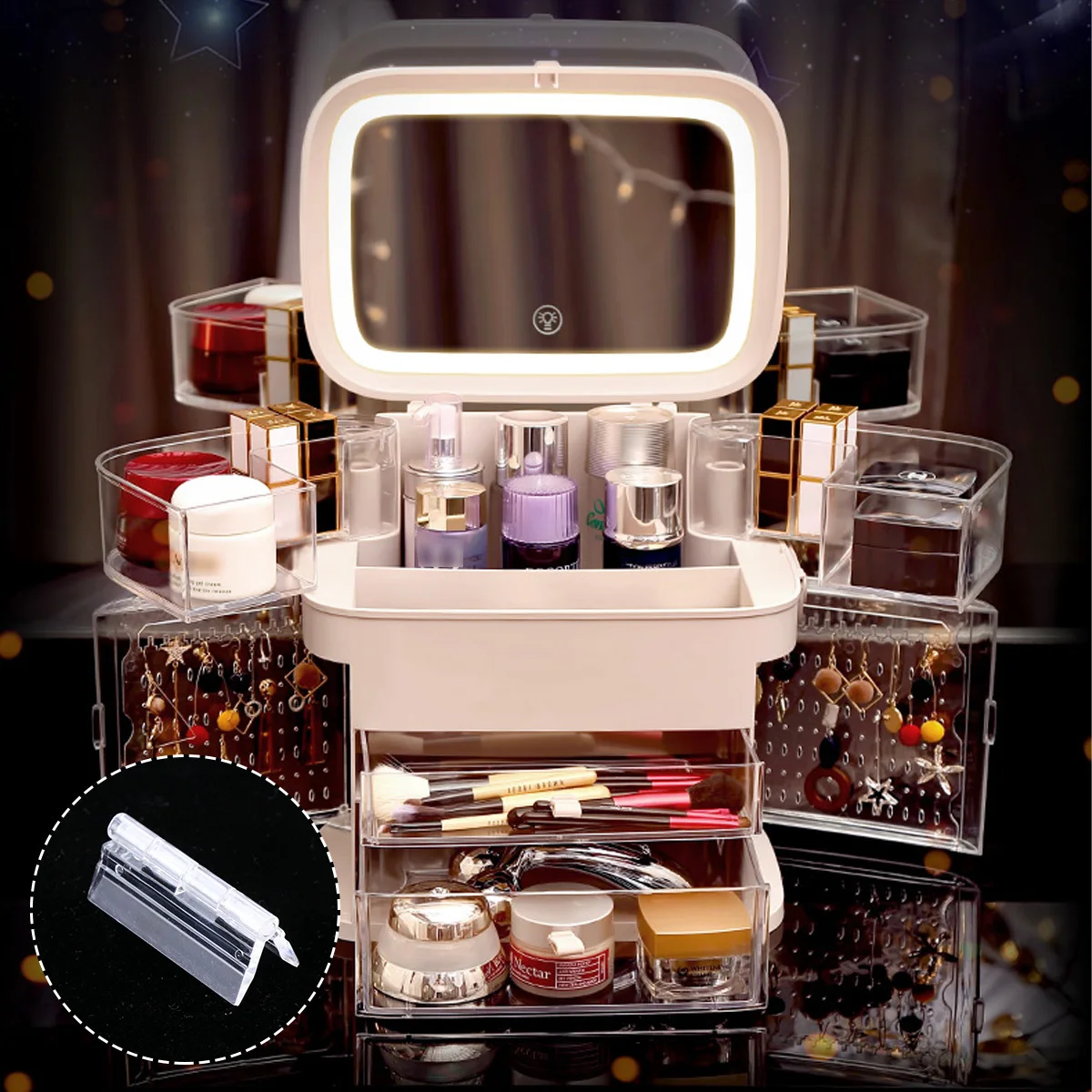 

10Pcs Small Transparent Acrylic Hinge High Grade Clear Hinge for Jewelry Boxes Vintage Wooden Gift Wine Box Use