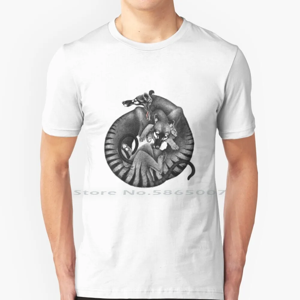 Футболка Thylacines, 100% хлопок, тилацины, Тасман, тигр, животное, Австралия, черный и белый цвет, большой размер 6xl, футболка, подарок, мода