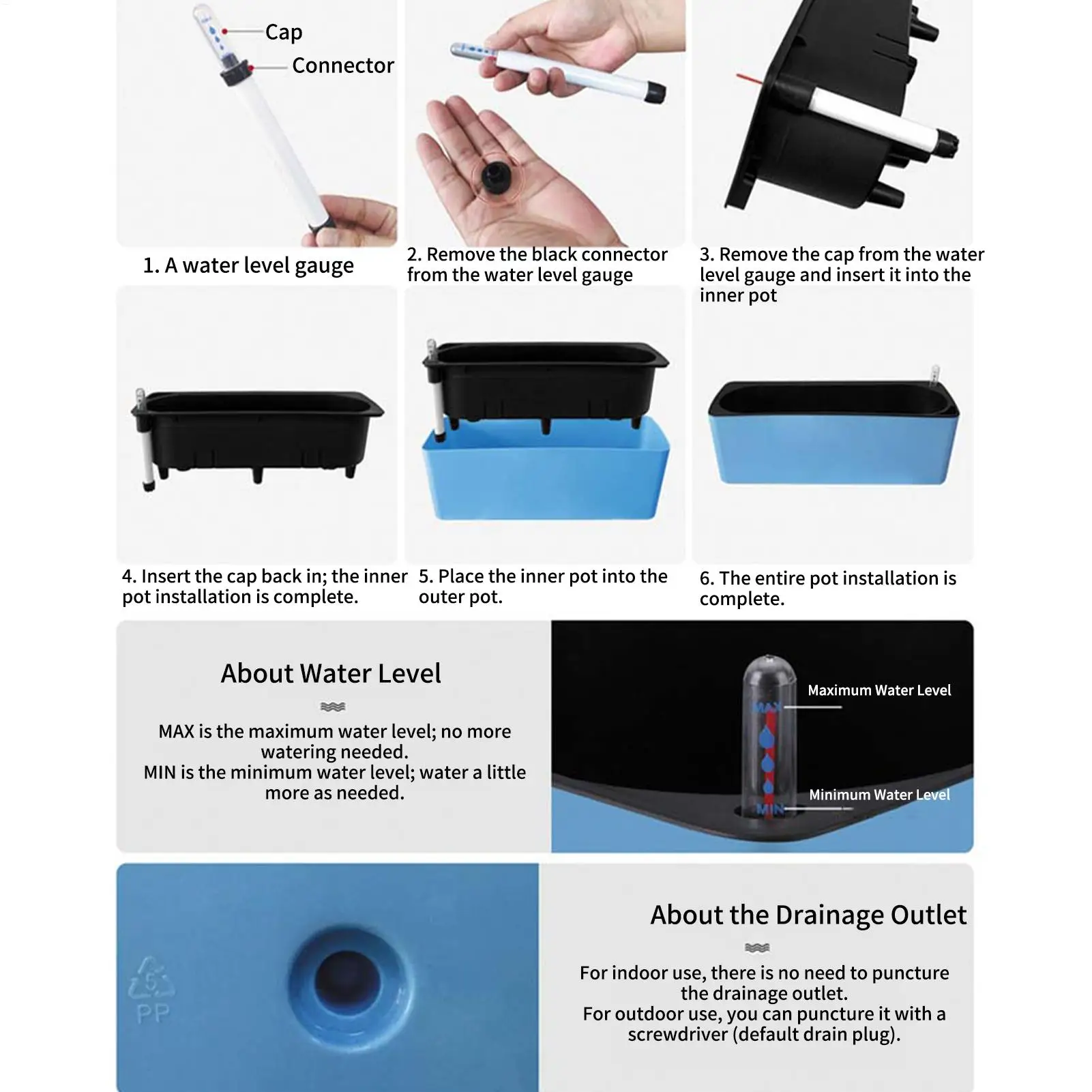 

Кашпо для растений с автополивом, дышащие горшки для цветов, самополивающиеся кашпо для дома, гостиной, улицы, балкона, патио, подоконника