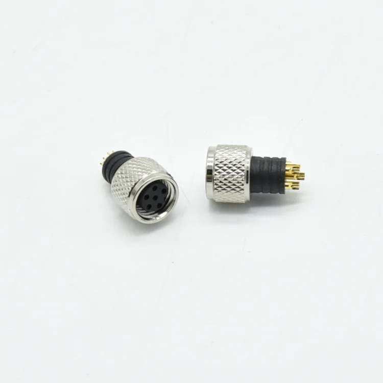 Conector Circular M8 com Moldagem por Injeção de Fio, Masculino e Feminino, Cabeça Bare, Tipo Pin, Electronic Data Systems, Preço Baixo, M8-6