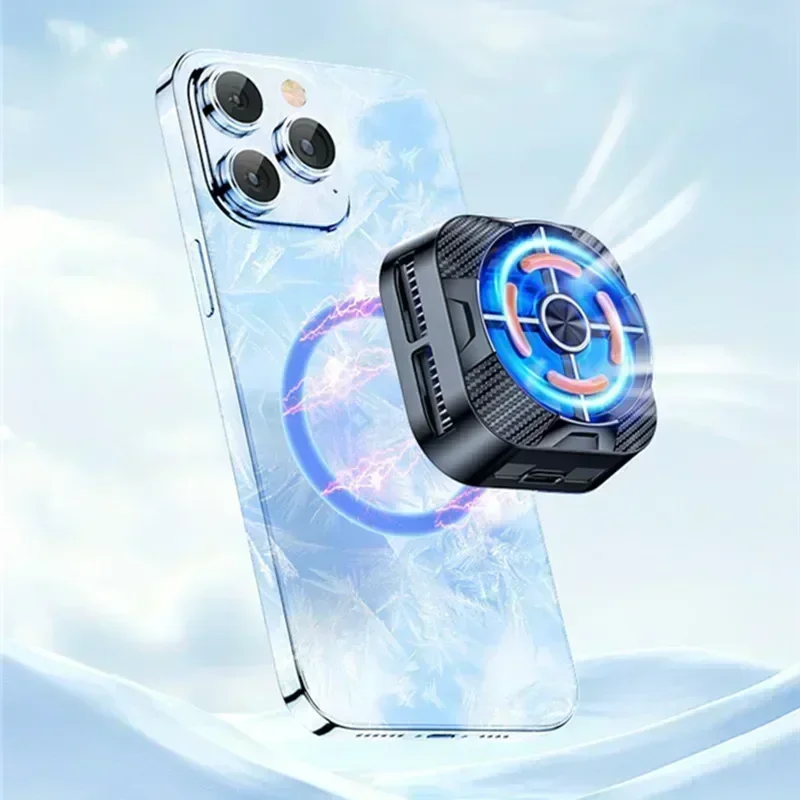 X79 Mobile Phone Magnetic Semiconductor Refrigeration Radiator for PUBG Game Cooler for IPhone Samsung Xiaomi Huawei Cooling Fan