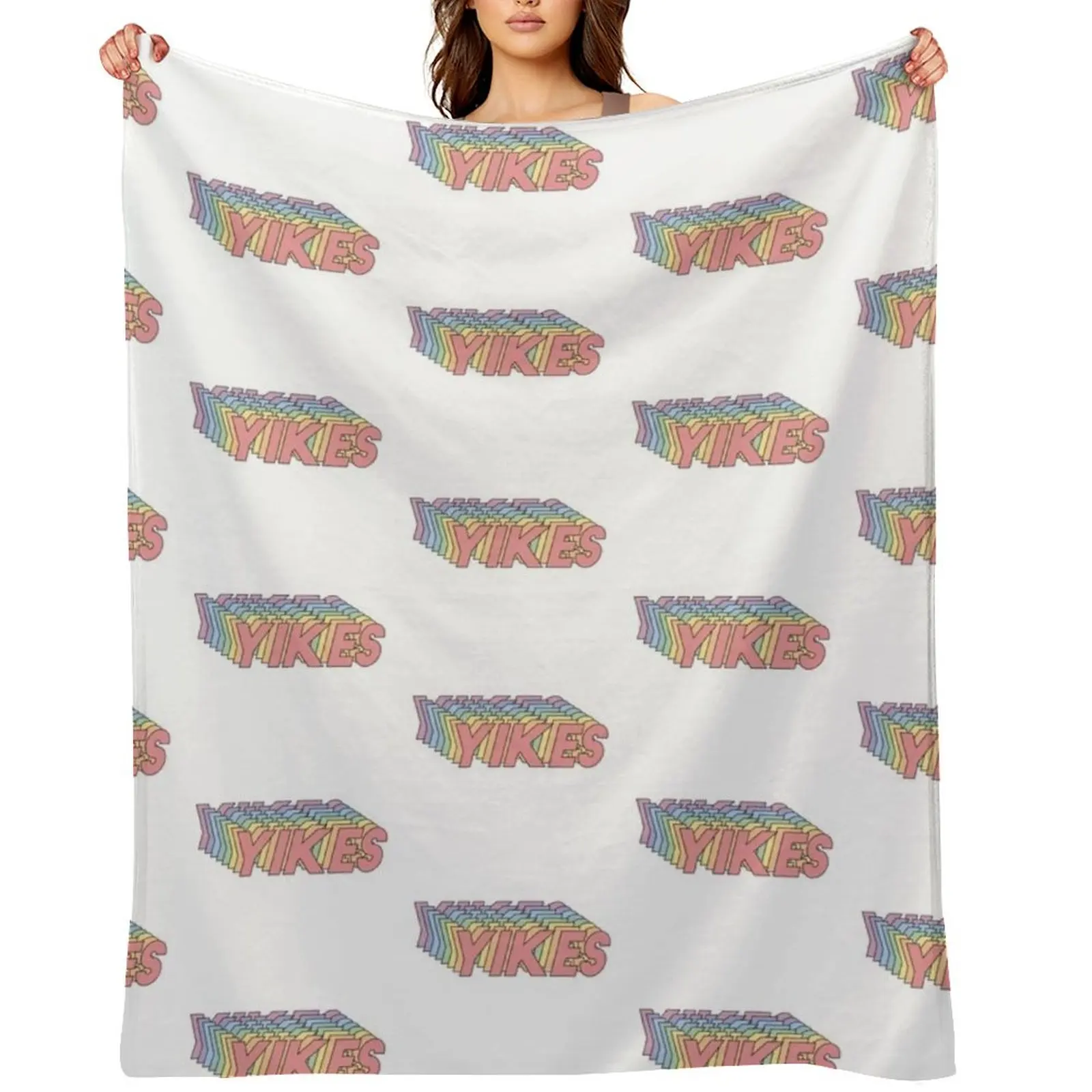 

YIKES Throw Blanket Sleeping Bag Personalized Gift Soft Plaid Moving Blankets