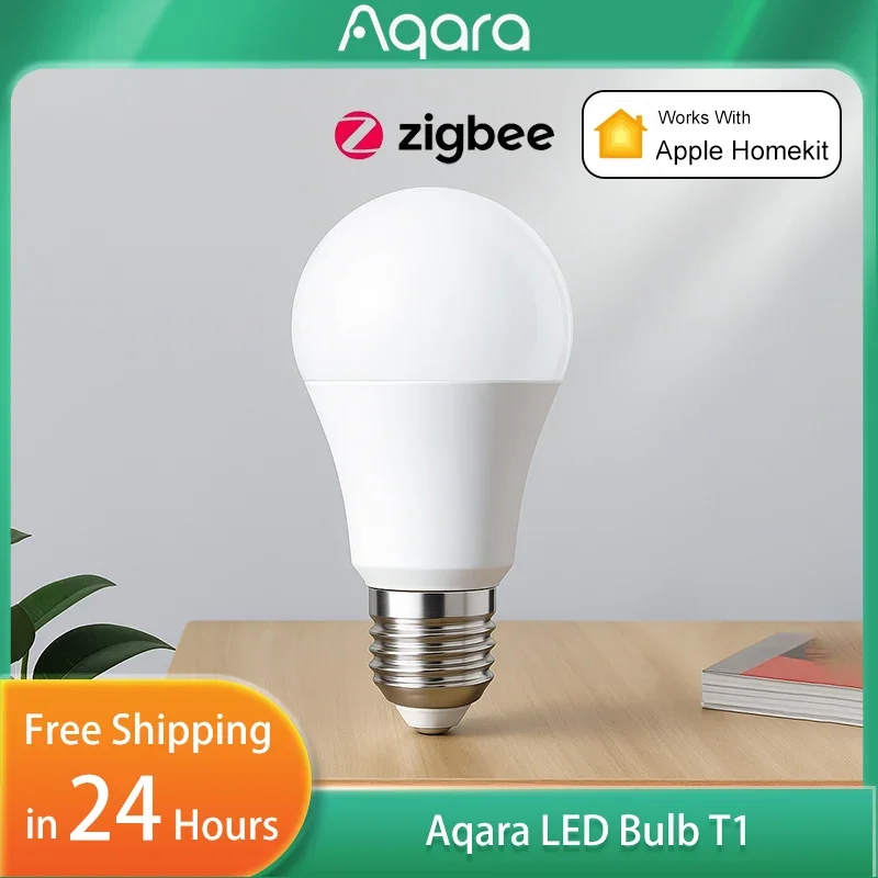 

Светодиодная лампа Aqara T1 Zigbee Smart Adaptive Bluetooth Light Bulb E27 2700K-6500K 220-240V для Xiaomi Smart Home Mi Home Homekit App