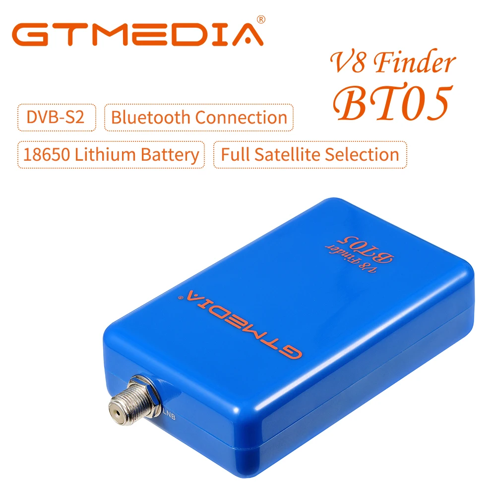 Gtmedia-バッテリー内蔵の衛星ファインダー,v8 sat,bt05,dvb s2,i0sのテレビ受信機,Androidシステム,1080p,Bluetooth