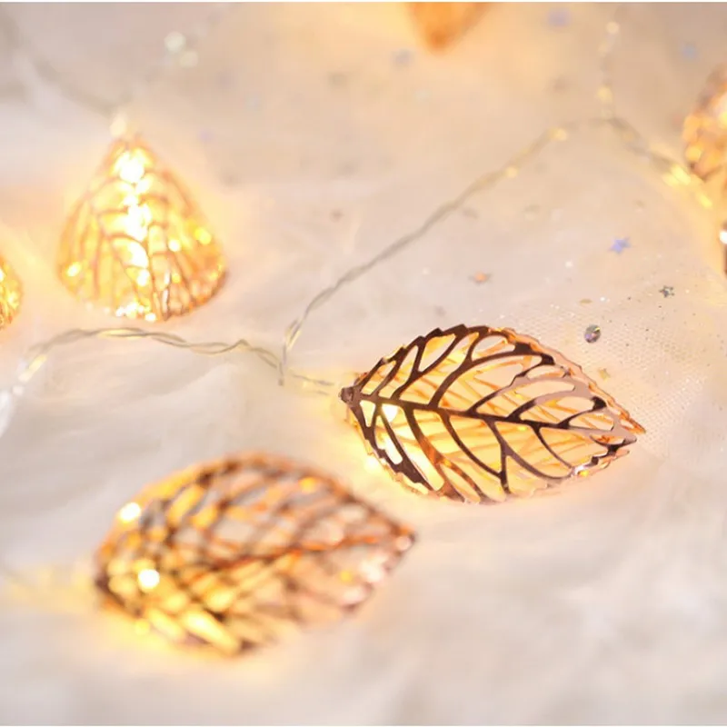 جديد 10/20 LED جارلاند ضوء سلسلة طاقة البطارية يترك نمط عيد الميلاد عيد الحب غرفة المعيشة حديقة سلسلة أضواء ديكور