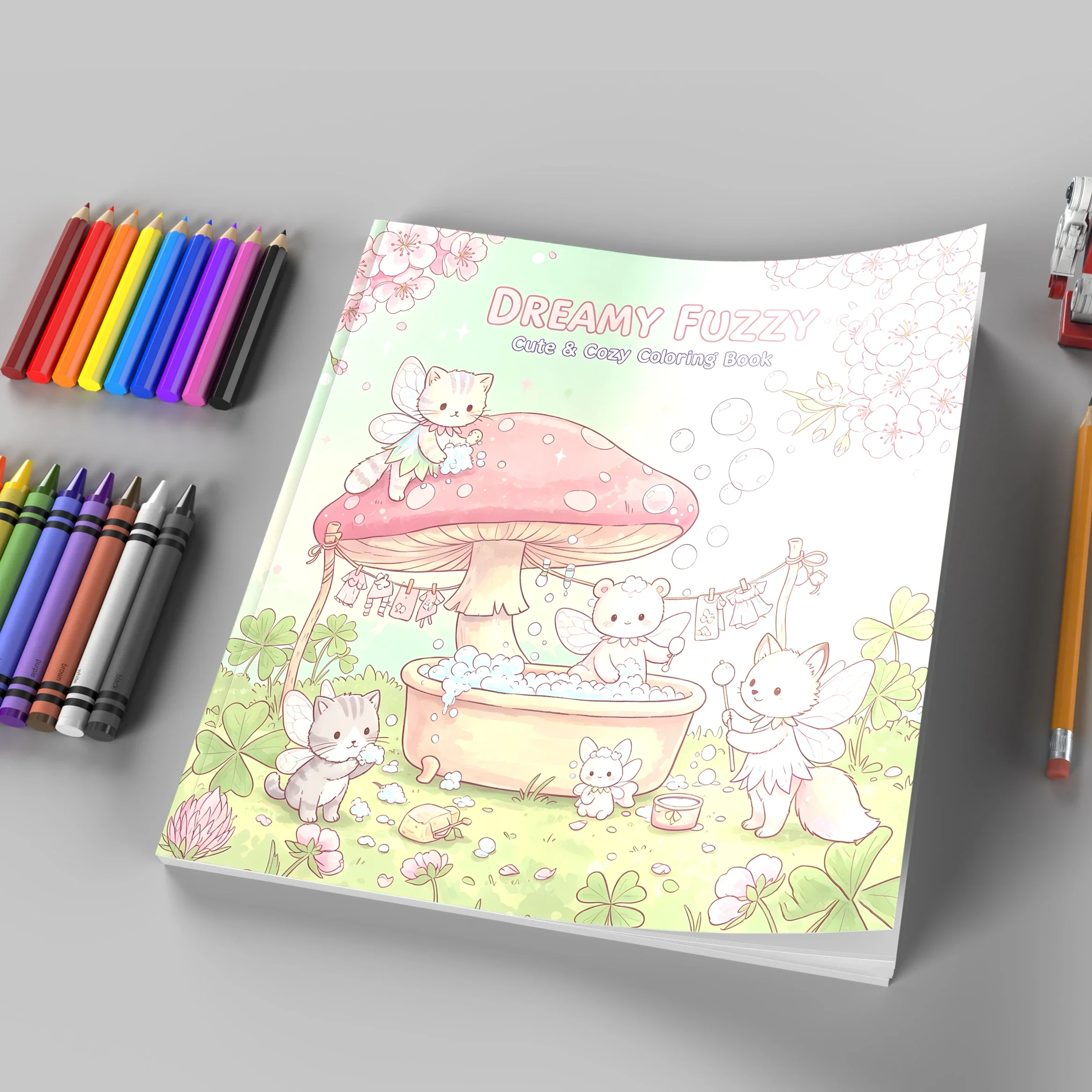 Dreamy Fuzzy Bold-Easy Patterns Coloring Book for Adult Cute Drawing Book Perfect Gift for Birthday Back to School Art Supplies