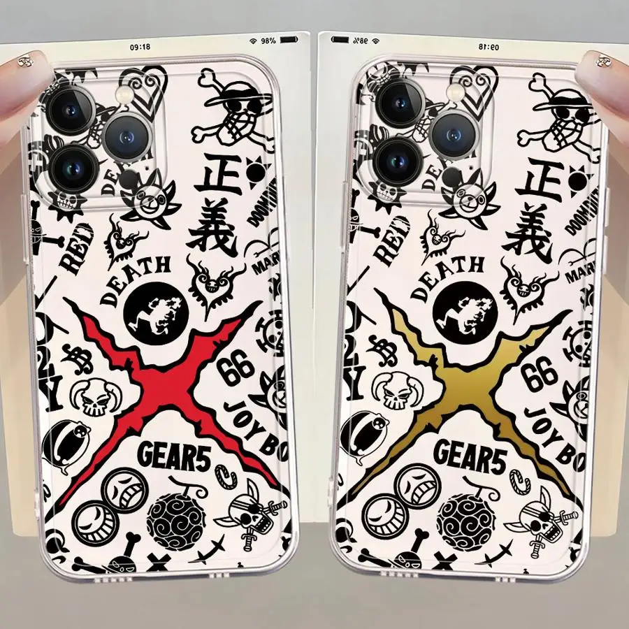 

One Pieces Monkey D Luffy Case for iPhone 17 Pro Max 13 Pro XS Max Air 11 14 Plus 16 7 8 12 Mini XR 15 Soft Phone Cover