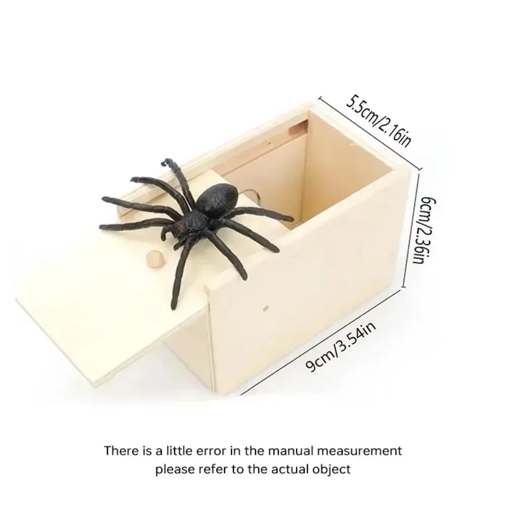 1 PC Trick Spider ตลก Scare กล่อง Prank Trick ไม้ซ่อนกล่องแมงมุมสยองขวัญ Jokes สนุกเกมของเล่น Gag เด็กของขวัญ