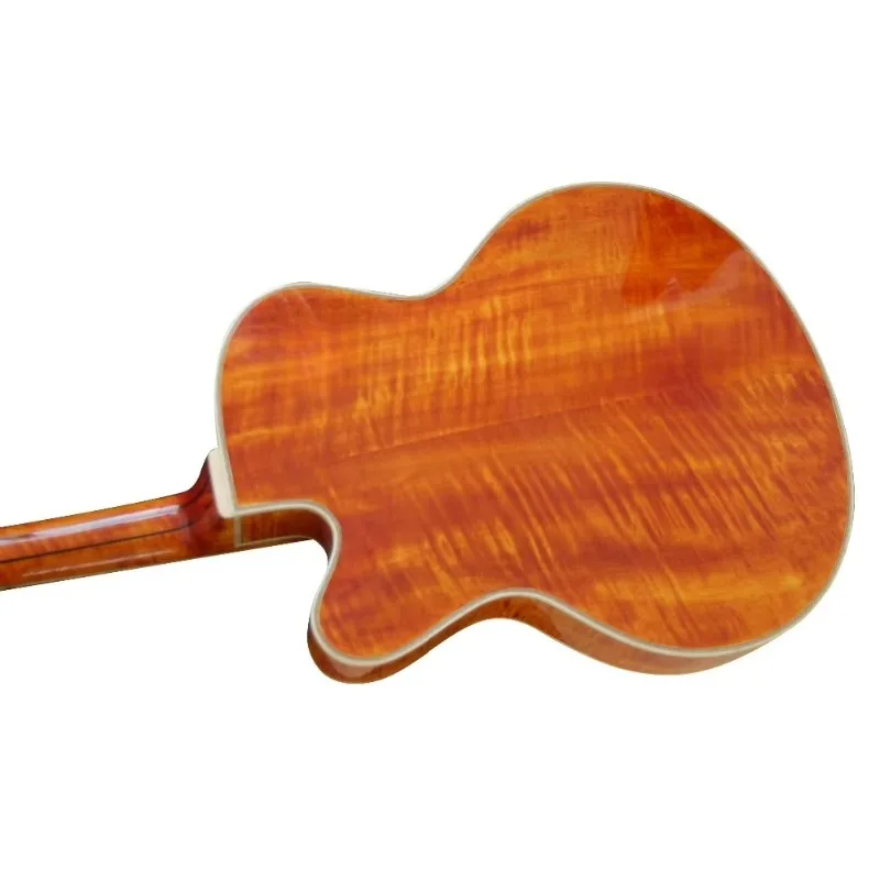 Archtop Jazz Guitar Ebony Carved Solid Customizable Electric Guitar Musical Instrument