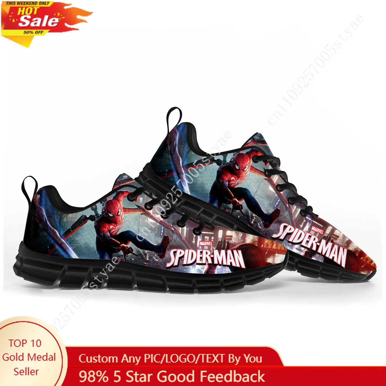

Marvel Spider Man Peter Benjamin Parker Sports Shoe Mens Womens Customized Sneakers High Quality Couple Hiking Gift Shoes