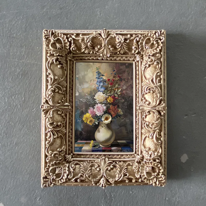 

Mutihome Room Decoration Medieval Style Photo Frame Romantic Wedding Photo Carved Resin Photo Picture Frames Home Decor Items