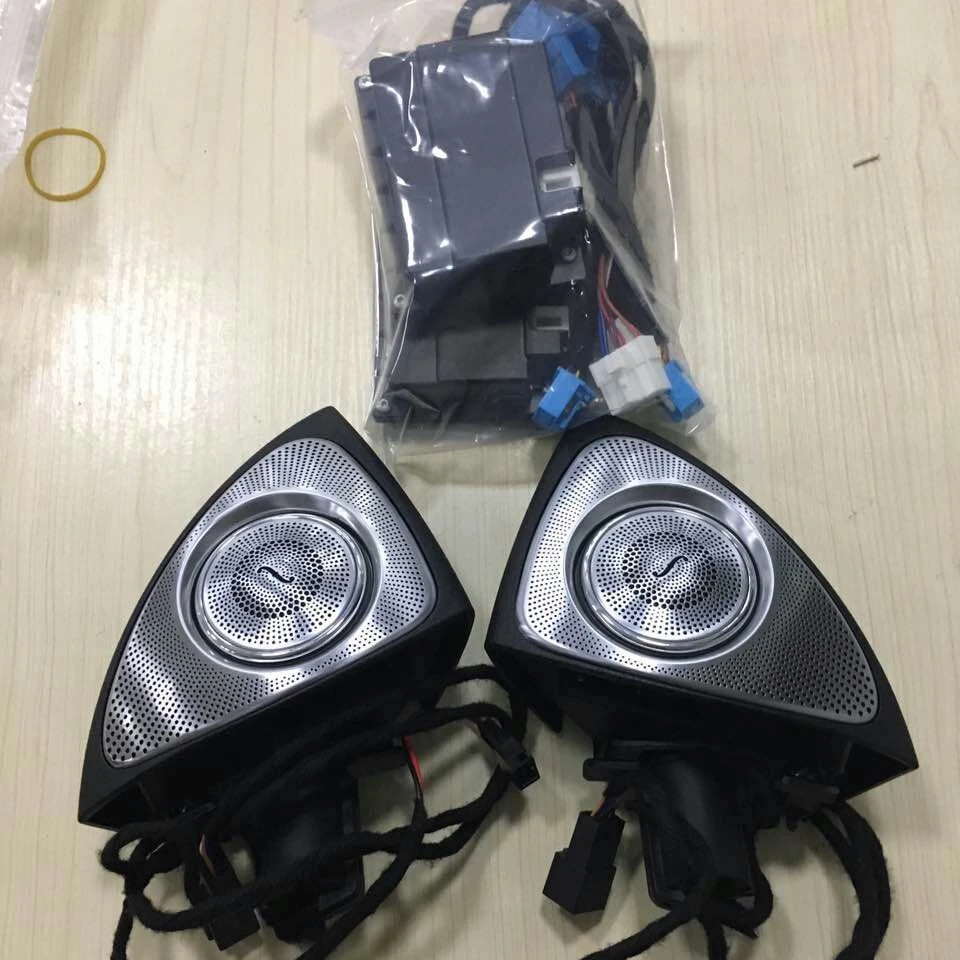 High Quality Car Loudspeaker 3D Rotate Rising Tweeter Speakers for B-ENZ C E S Class GL GLS GLE GLC Ambient Music