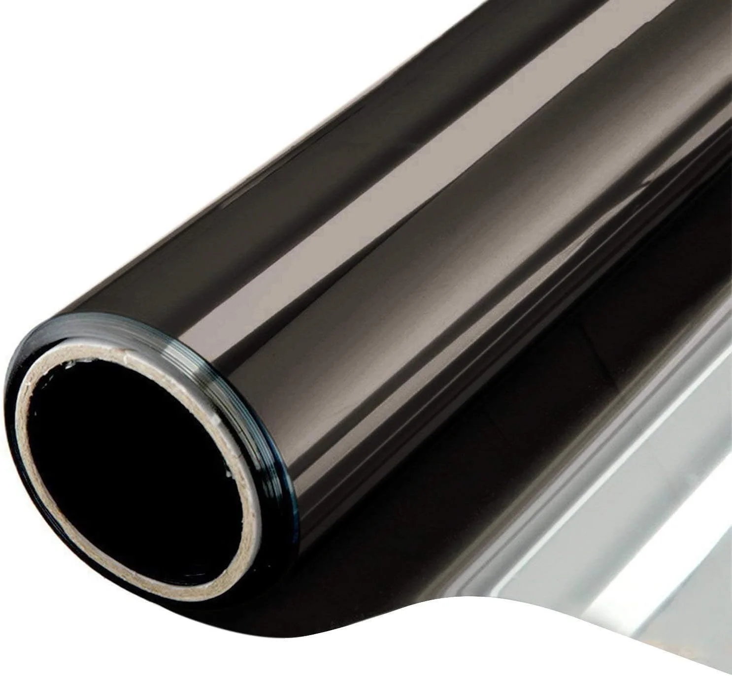 Black Silver One Way Static Window Film Glue-Free Static Cling Heat Control UV Protection Privacy Glass Sticker