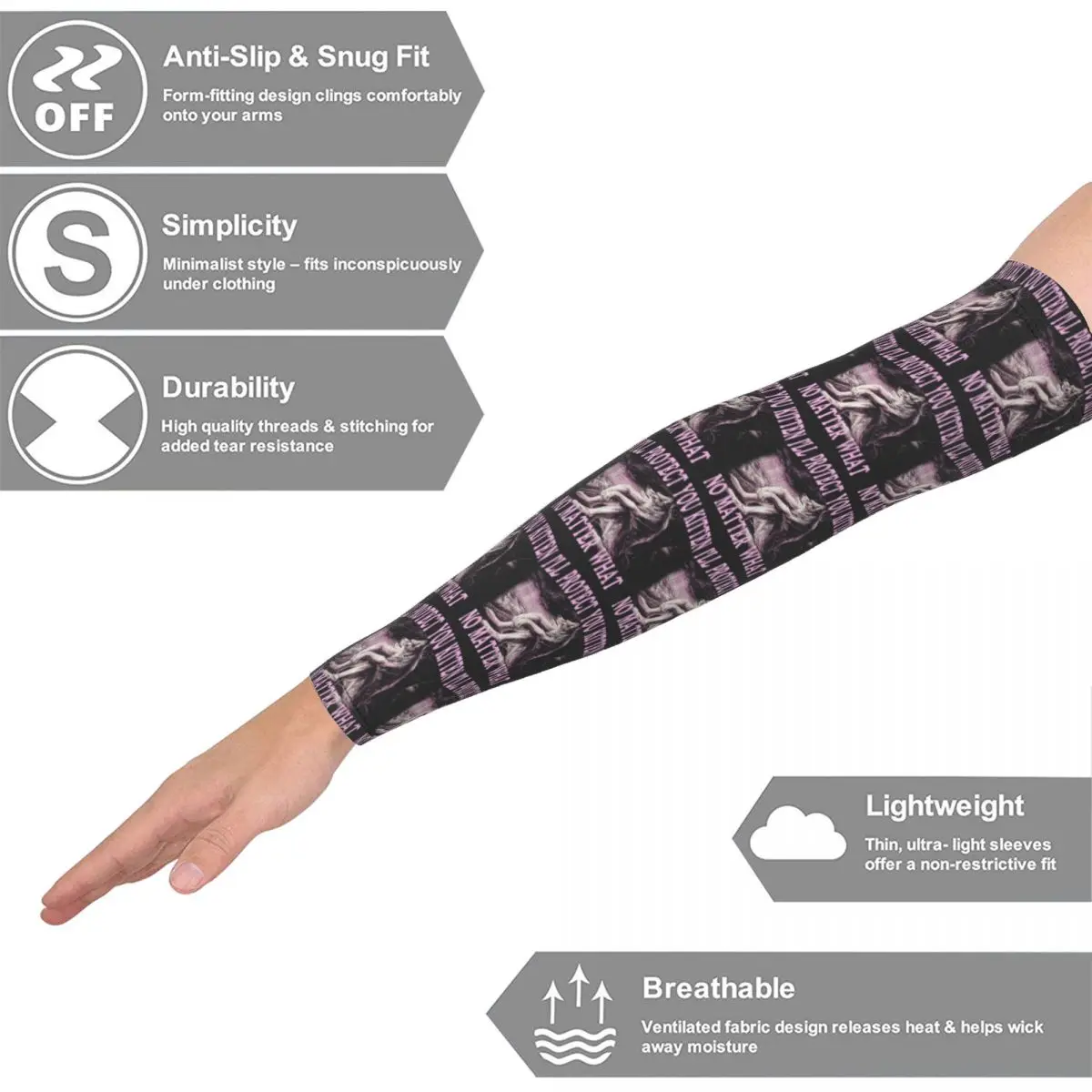 الذئب تمزيق ألفا وولف بالذئب في الهواء الطلق أكمام أذرع تبريد الشمس الأشعة فوق البنفسجية غطاء للحماية الصيف ركوب الدراجات أكمام الوشم