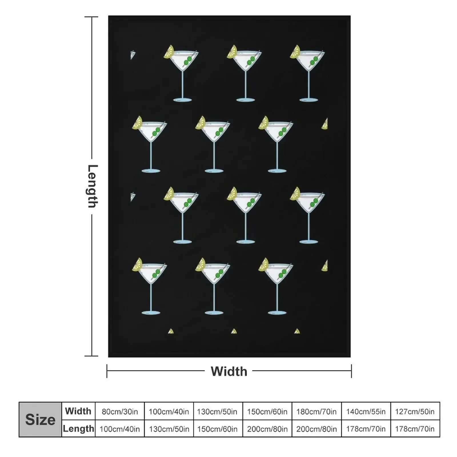 Martini Cocktail Glass Bartender Alcohol Liquor Leggings Throw Blanket for winter bed plaid Blankets