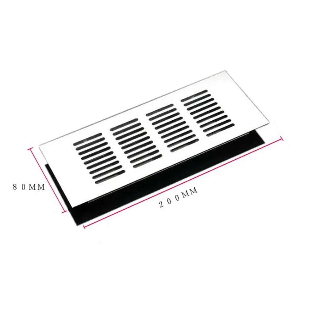 1pcs Louvred Grill Ventilation Grille Aluminum Alloy For Wardrobes Shoe Cabinets Computer Cabinets Multi-size Available