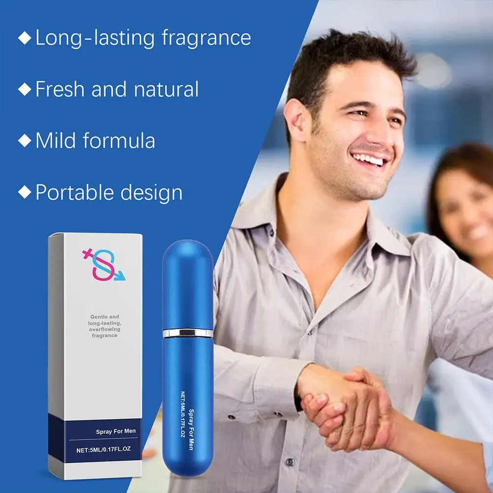 New Gentleman Perfume Small Blue Bottle Fine Men's Scent Formal Suit Light Fragrance Spray Fragrance Arab Europe Hot Selling