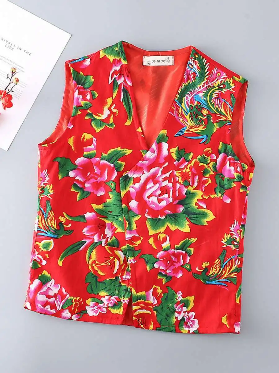 

Женский тонкий жилет без пуговиц с крупным цветочным принтом для весны, осени и лета, модный кардиган-топ для ношения под одеждой