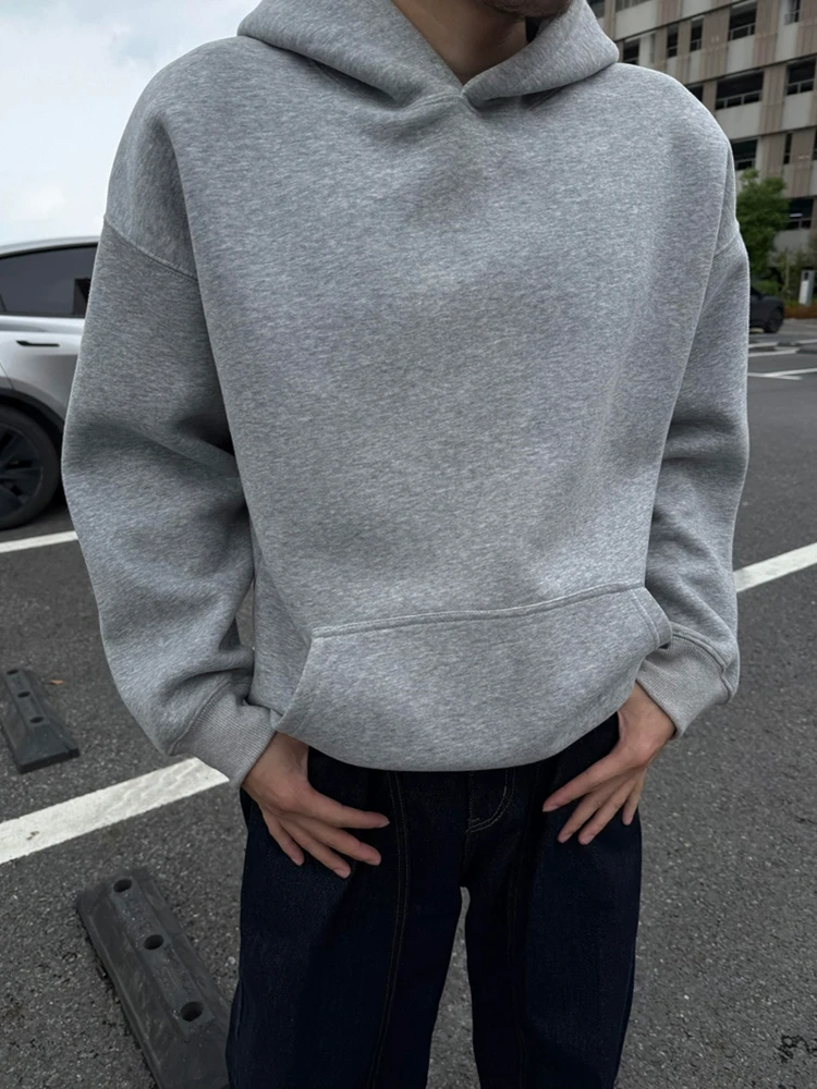 

Мужская толстовка-худи Boxy Wide Heavy в американском ретро-стиле, свободного кроя, с длинными рукавами, в стиле Cleanfit, для спорта и повседневной носки