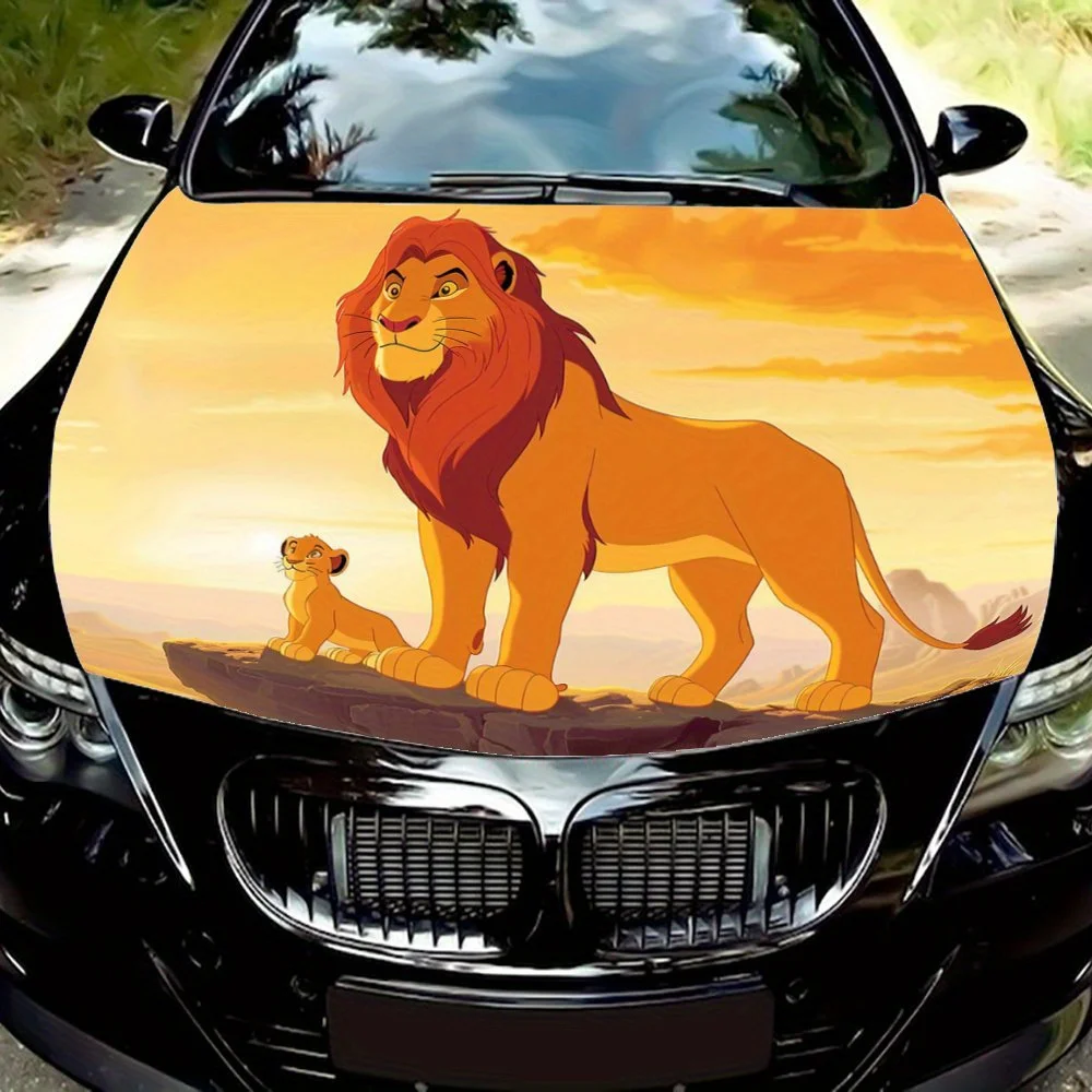 Heir of Glory: The Future King with Lion Leading; Car Vinyl Wraps, Vinyl Car Hood Graphics, Vinyl Material Packagingcal Creative
