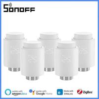 1-5PCS SONOFF TRVZB Zigbee Thermostatic Radiator Valve Smart Home EWeLink App Remote Control Works With SONOFF ZB Bridge-P