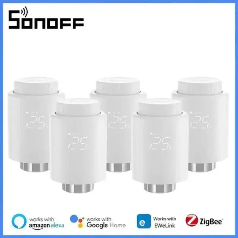 1-5PCS SONOFF TRVZB Zigbee Thermostatic Radiator Valve Smart Home EWeLink App Remote Control Works With SONOFF ZB Bridge-P