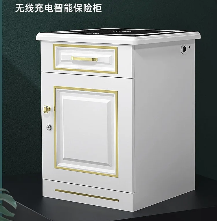 #Safe Multifunctional Invisible Home Smart Bedside Table Safe 60cm Light Luxury Style Safe Fingerprint Password