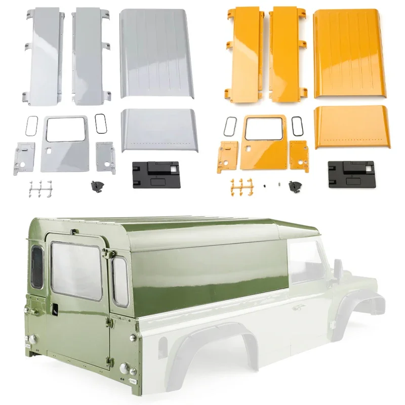 1 Set 3 Doors Kit Body Shell Modified Pieces for 1/10 RC Crawler Car Traxxas RD110 2Door 313/324mm Pickup Accessories