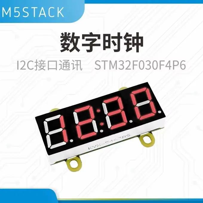 

Официальный цифровой дисплей M5Stack Unit DigiClock, 2,1-дюймовый 4-разрядный 7-сегментный дисплейный модуль